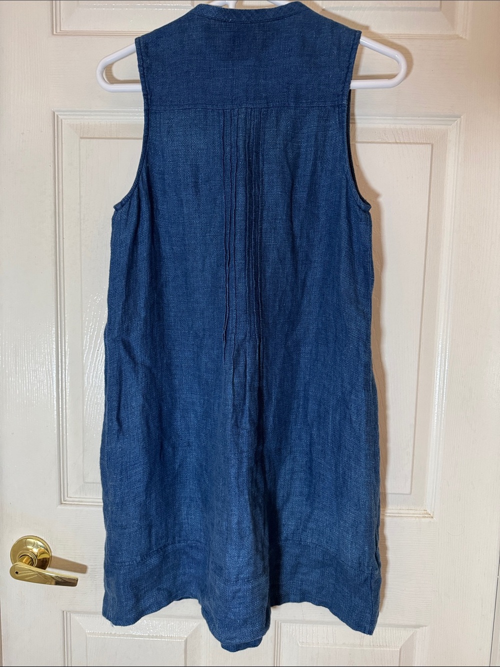Faherty Blue Isha Linen Sleeveless Mini Dress Sz XS - Picture 4 of 8